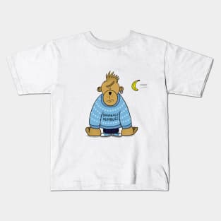 Bananas? Humbug! Funny Monkey / Ape cartoon Kids T-Shirt